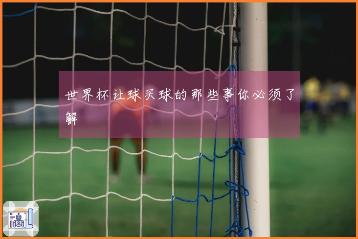 世界杯让球买球的那些事你必须了解